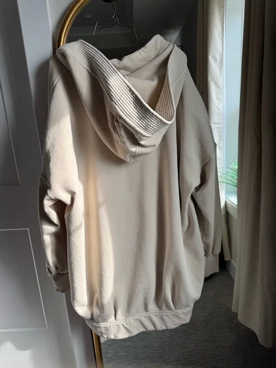 Free People Cream Hooded Button-Up Utility Jacket - Picture 2 of 3